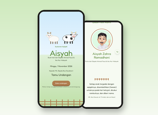 Tampilan tema Aqiqah Sapi Kambing