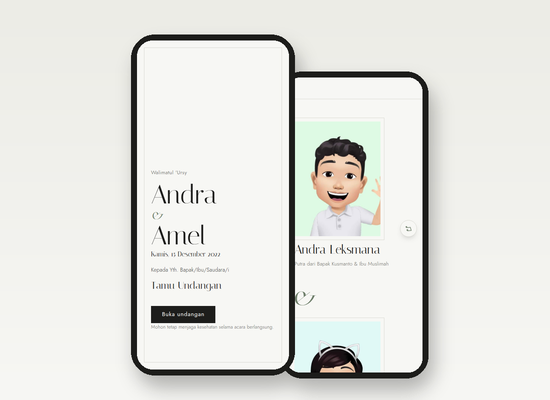 Tampilan tema Minimalis Sakinah